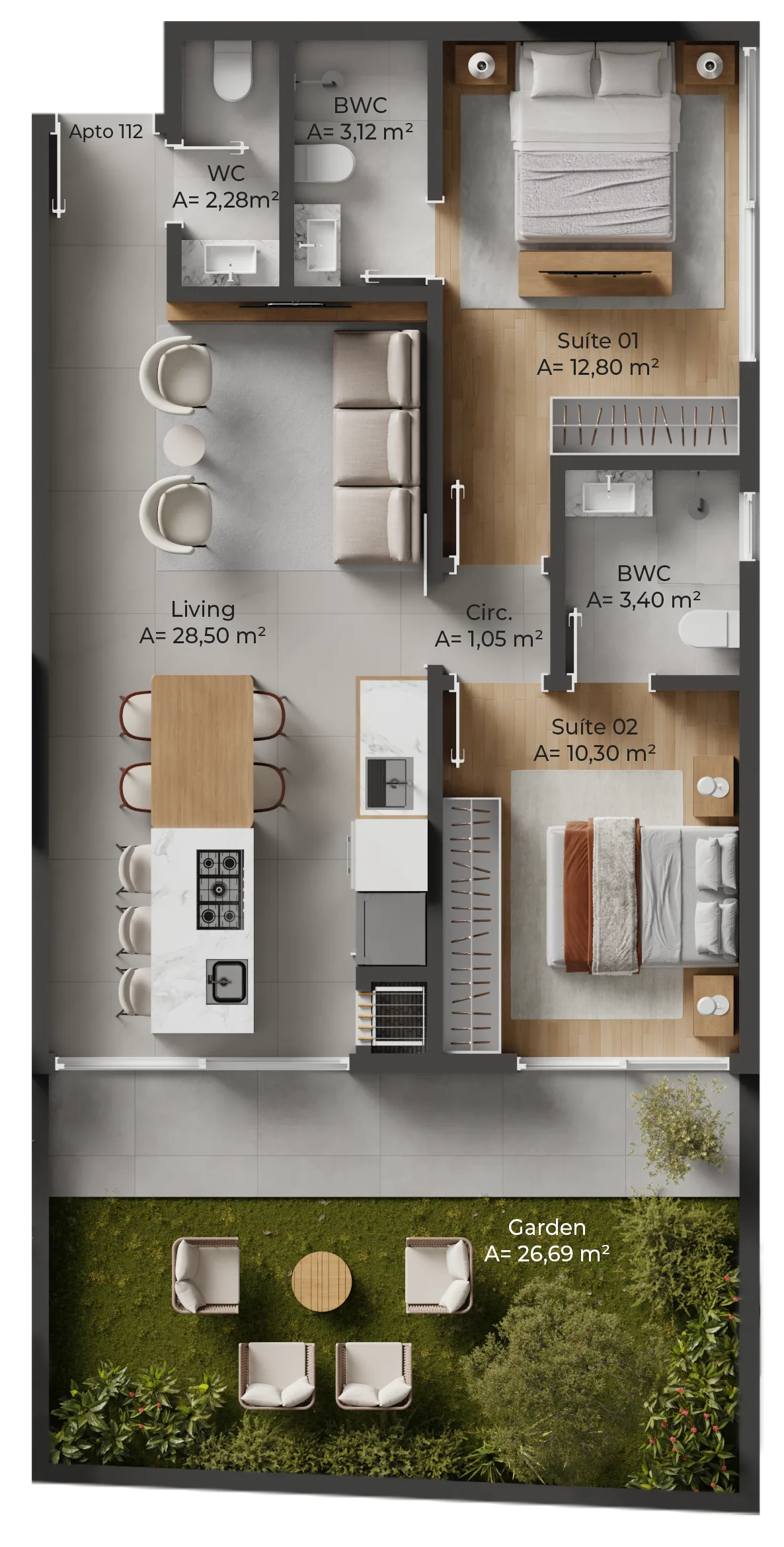 Allameda Santo Antônio: Contemporary Penthouse Studio in Florianópolis