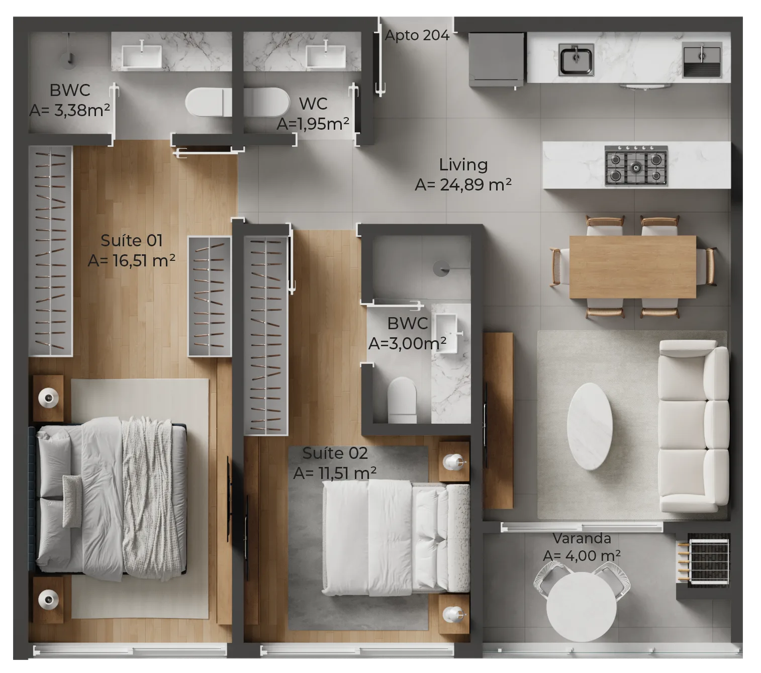 Allameda Santo Antônio: Contemporary Penthouse Studio in Florianópolis