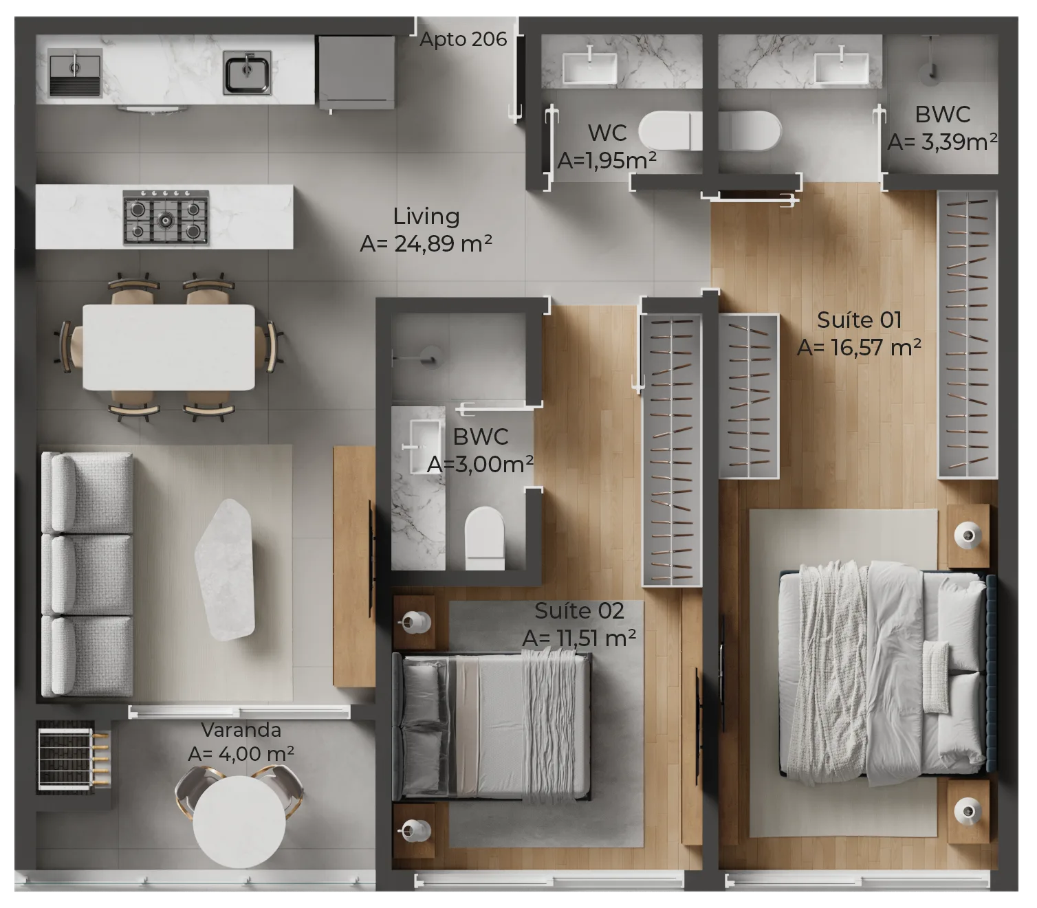 Allameda Santo Antônio: Contemporary Penthouse Studio in Florianópolis