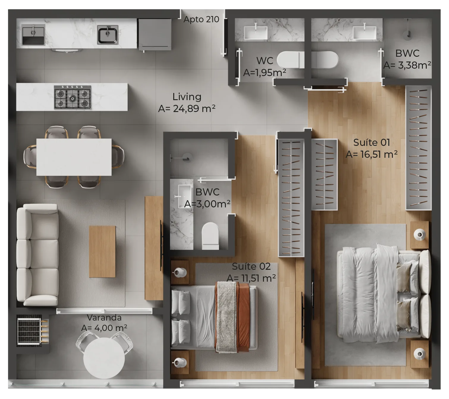 Allameda Santo Antônio: Contemporary Penthouse Studio in Florianópolis