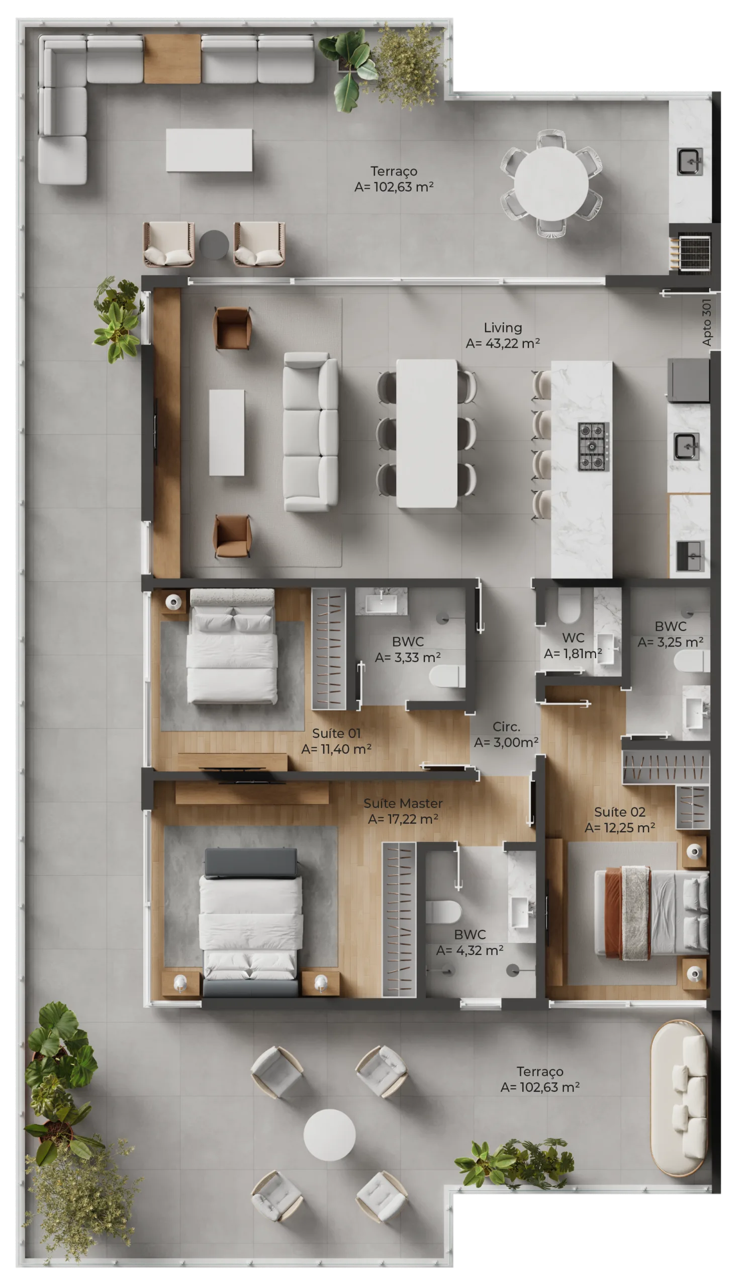 Allameda Santo Antônio: Contemporary Penthouse Studio in Florianópolis