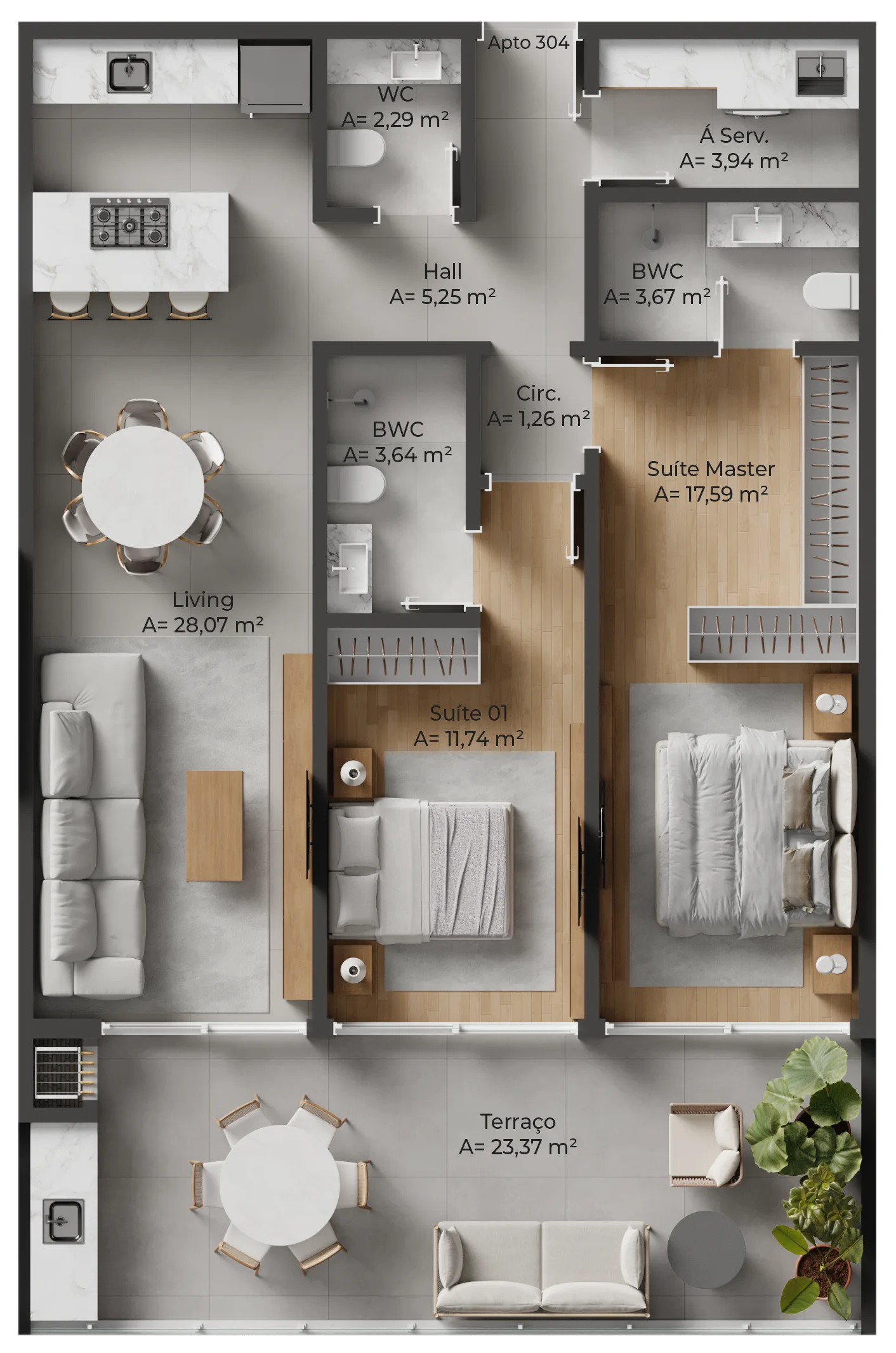 Allameda Santo Antônio: Contemporary Penthouse Studio in Florianópolis