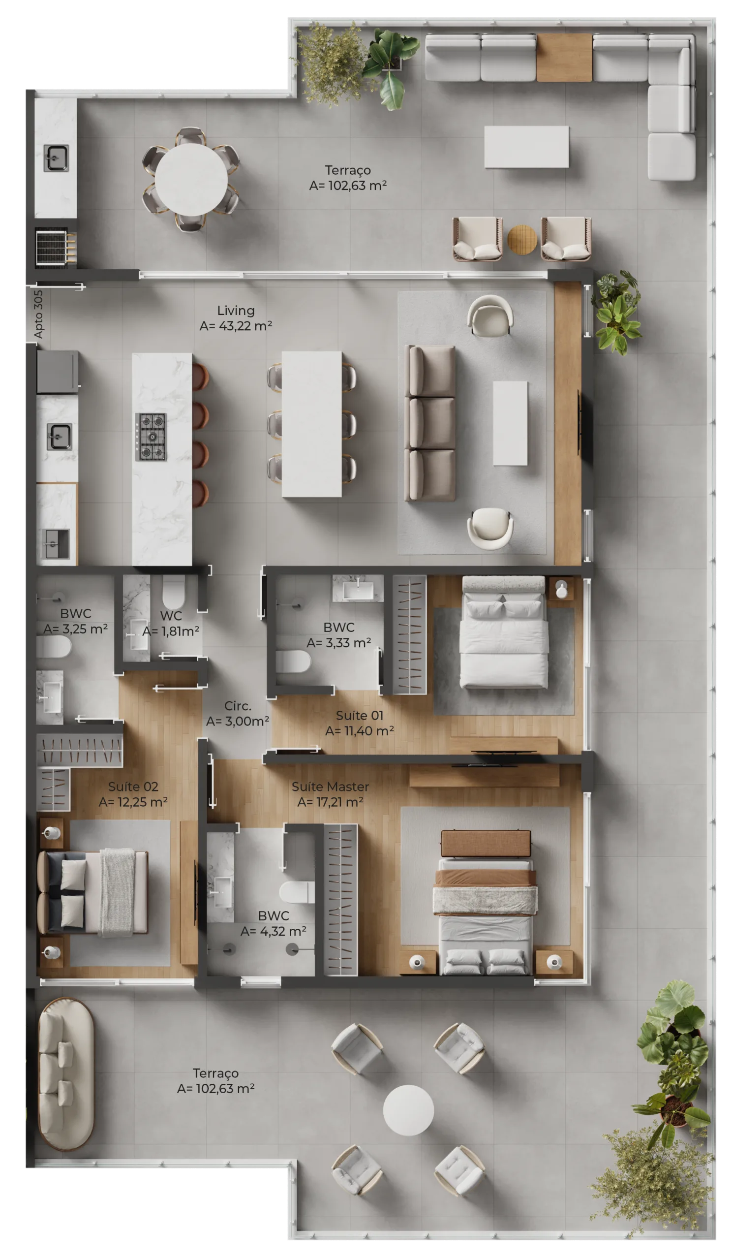 Allameda Santo Antônio: Contemporary Penthouse Studio in Florianópolis