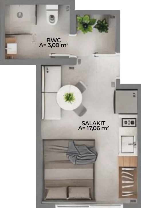 Cidadez Smart Living: Contemporary Studio in Campinas