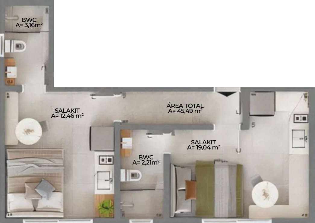 Cidadez Smart Living: Contemporary Studio in Campinas