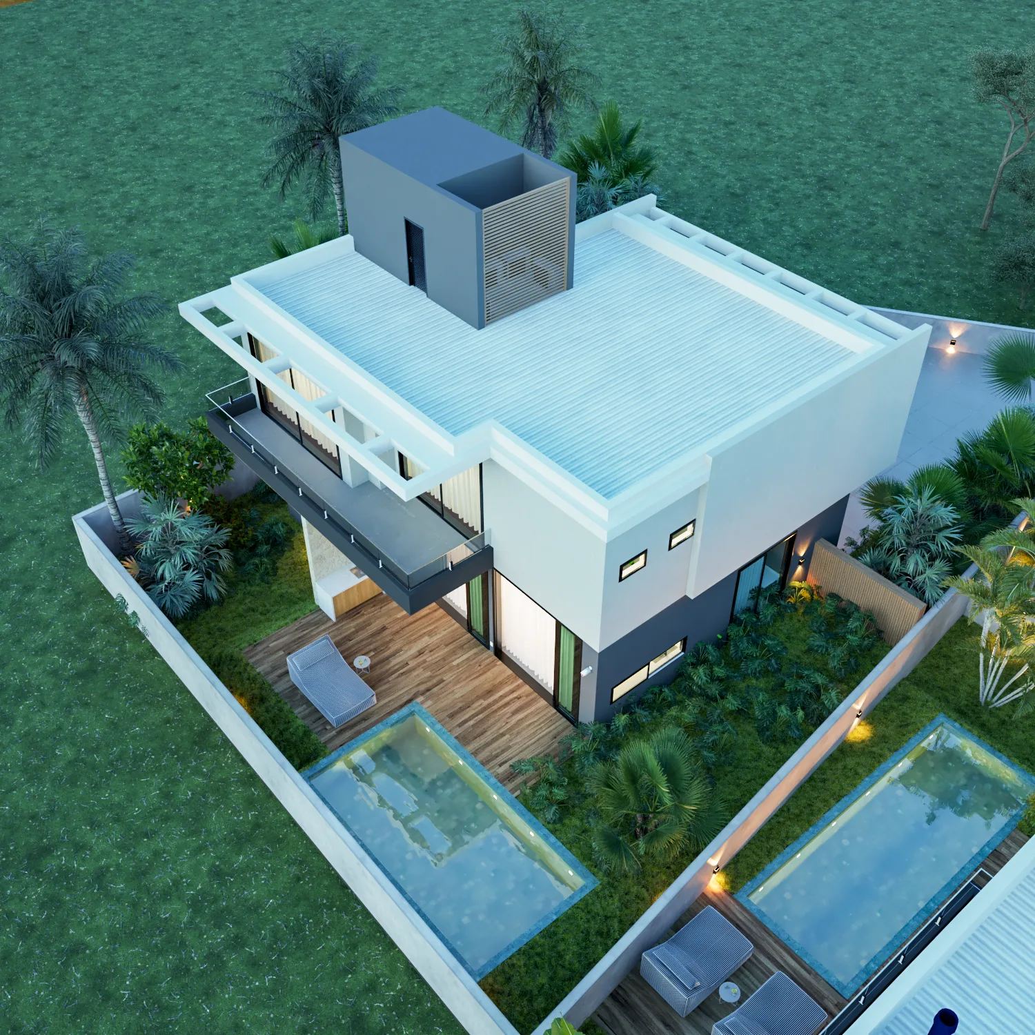 Silvio Lopes Project: Luxury House with Rooftop in Rio Tavares