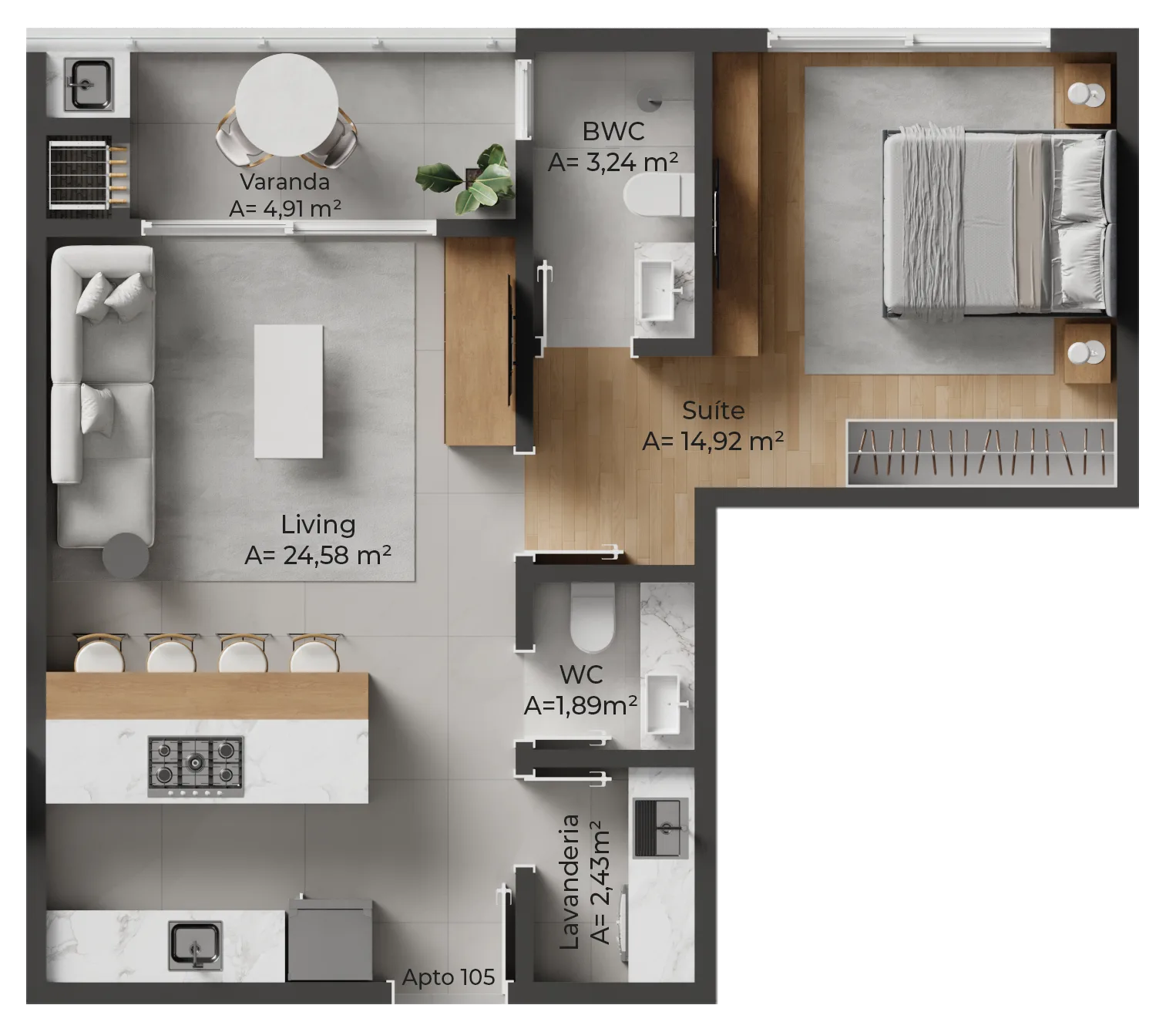 Allameda Santo Antônio: Contemporary Studios Florianópolis