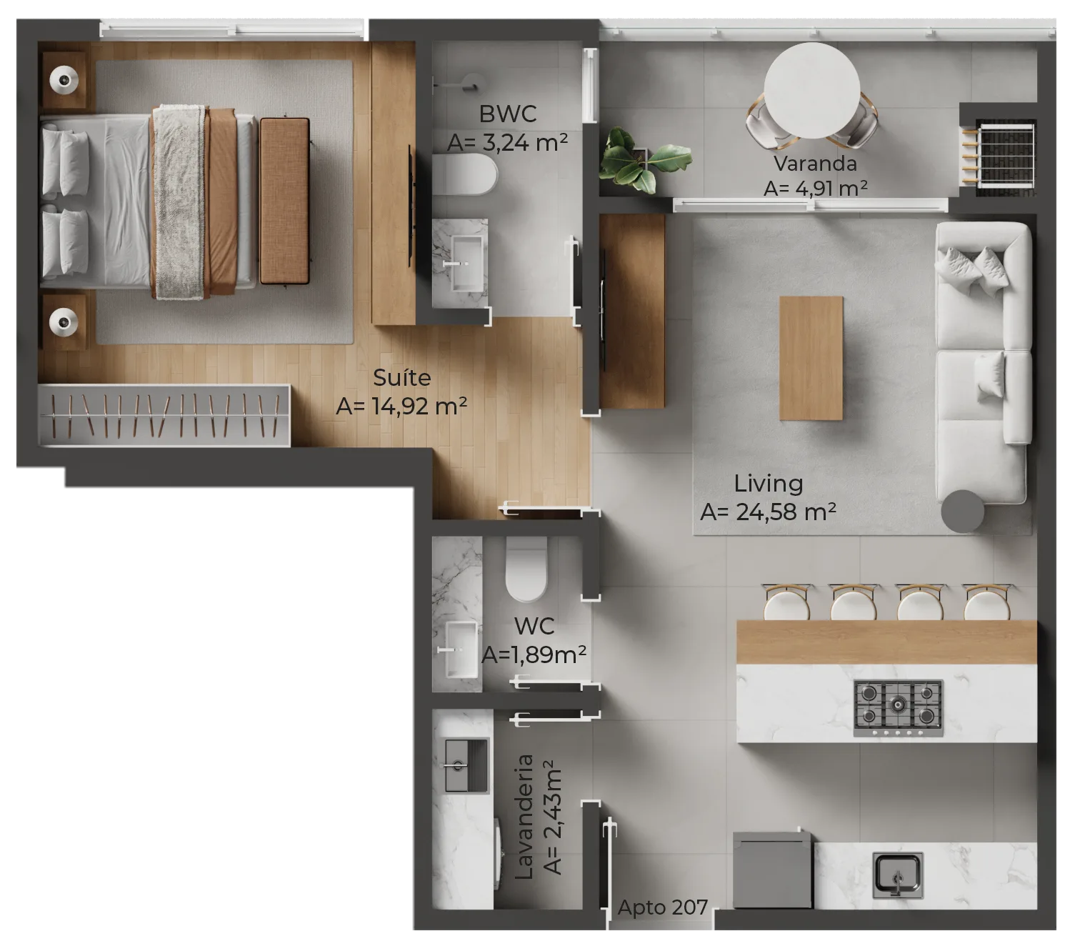 Allameda Santo Antônio: Contemporary Studios Florianópolis