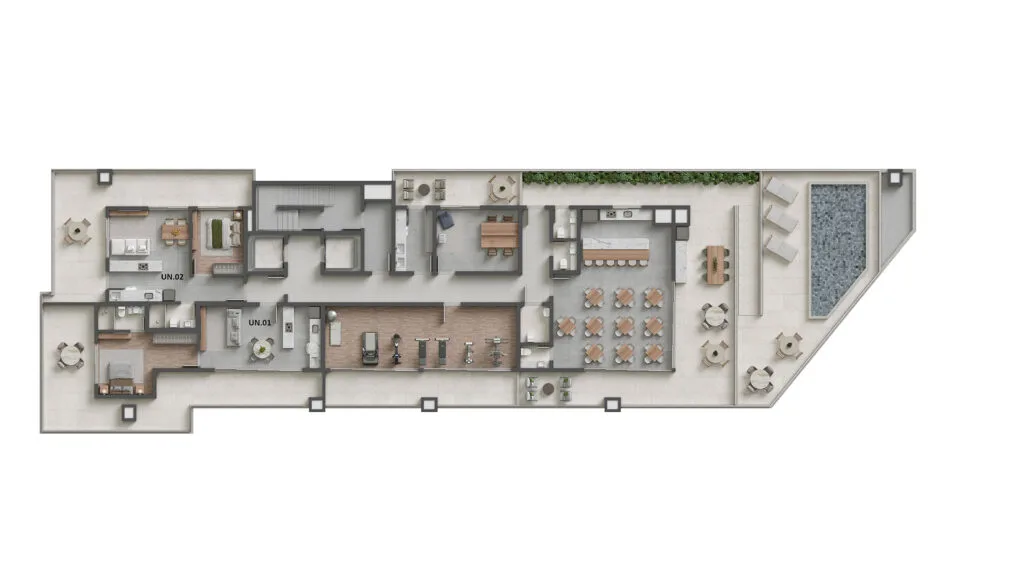 Alai Campeche: Premium Penthouse in Florianópolis - Florianópolis - Floor Plan 1 | Rocks Investments