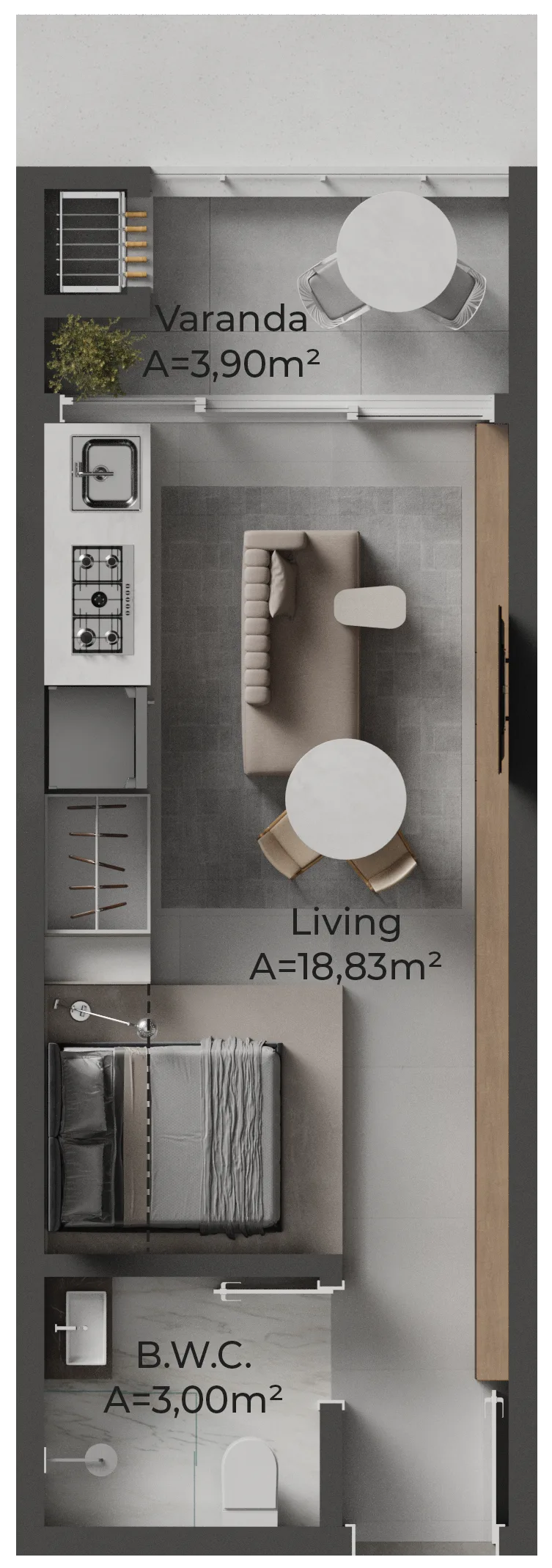 Oazy Santo Antônio: Premium Studio in Santo Antônio de Lisboa