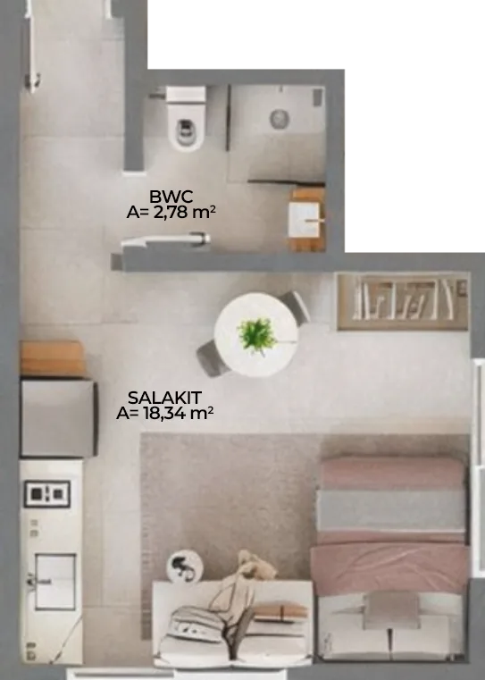 Cidadez Smart Living: Contemporary Studio in Campinas