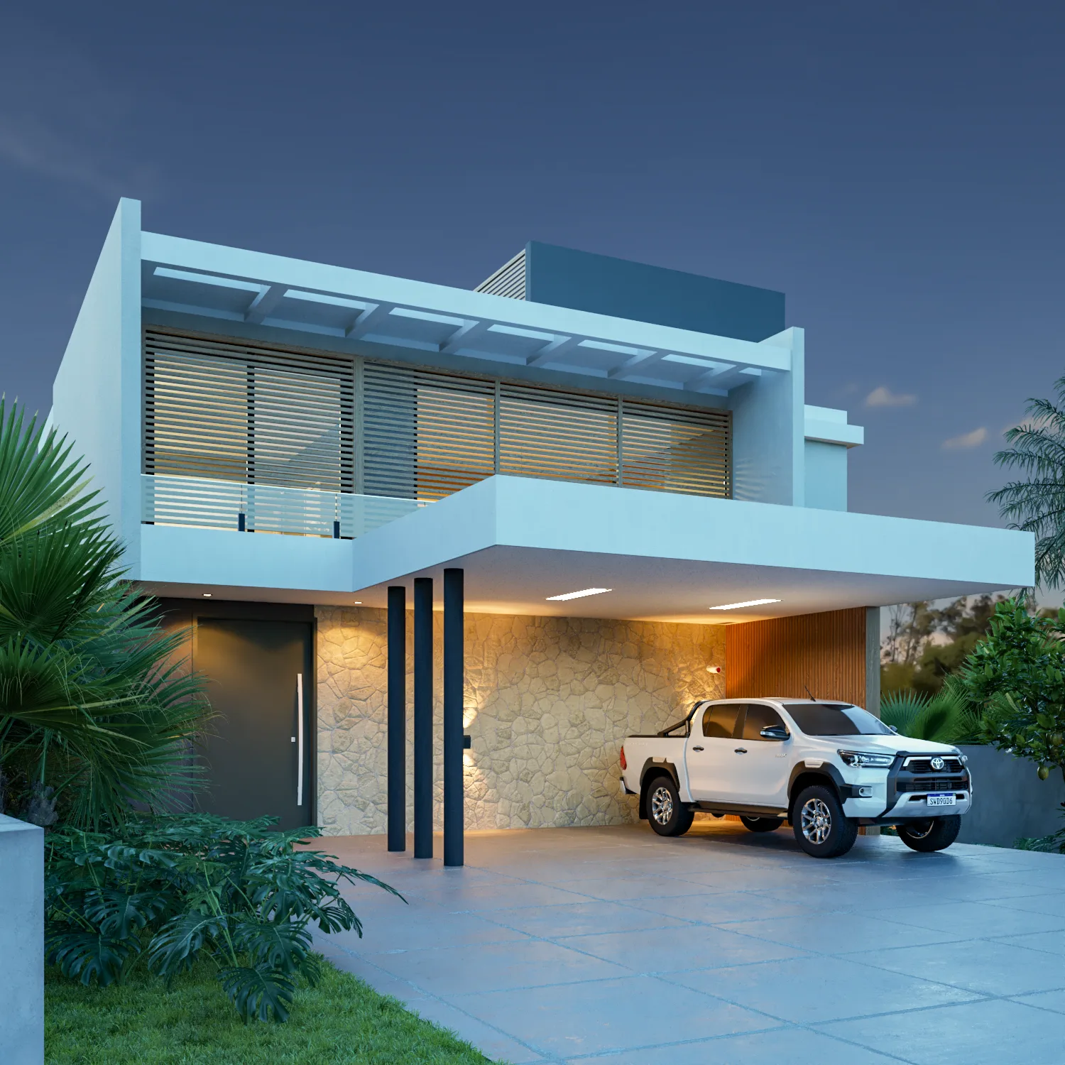 Silvio Lopes Project: Luxury House with Rooftop in Rio Tavares