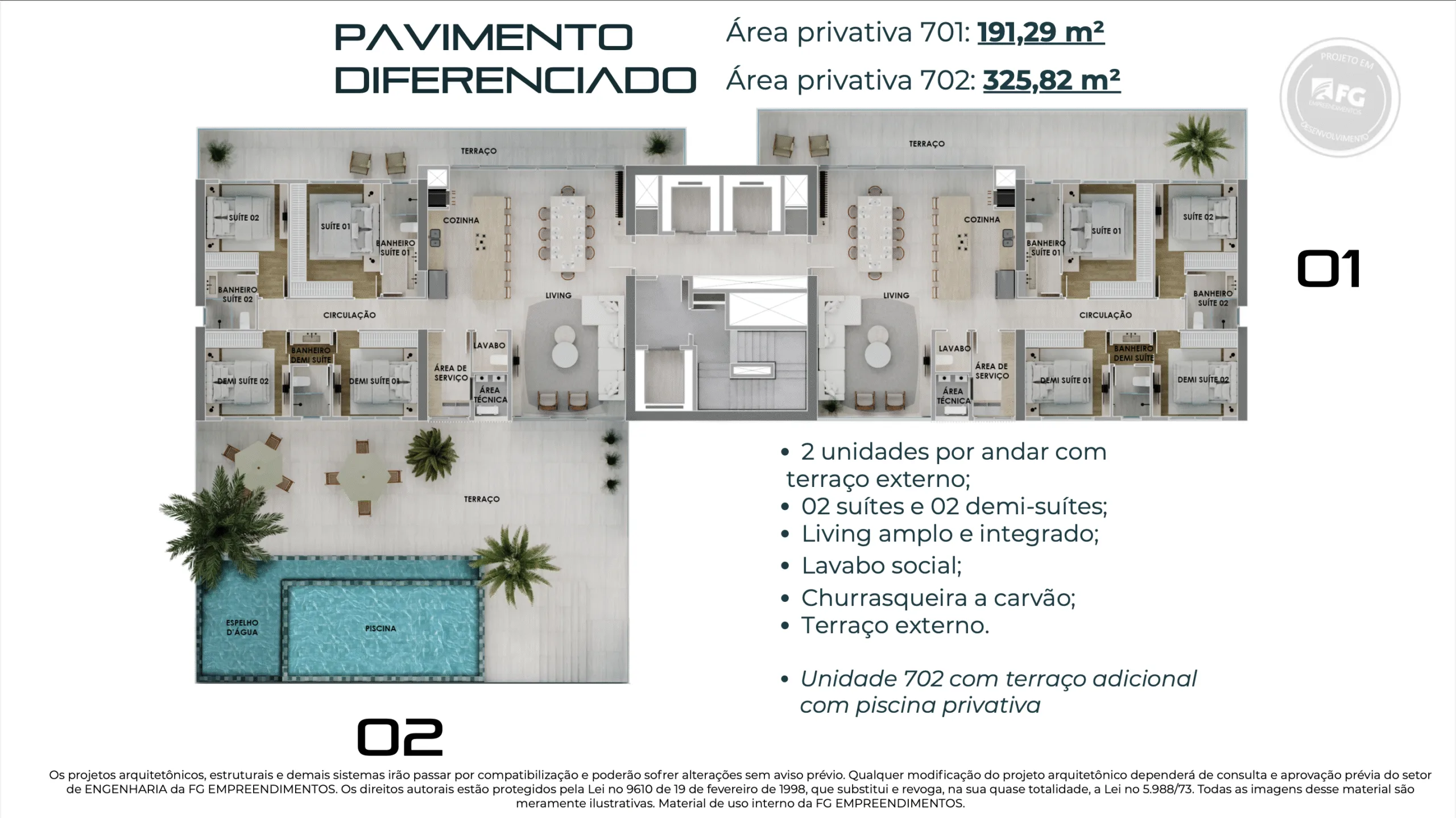 North Tower: Luxury Apartment with Rooftop Amenities in Pioneiros