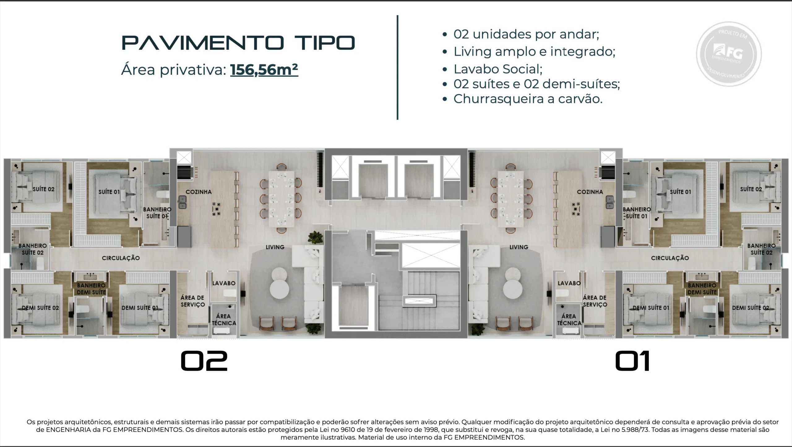 North Tower: Luxury Apartment with Rooftop Amenities in Pioneiros