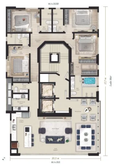 Francisco I Residencial: Ultra-Luxury House with Private Floor in Itapema
