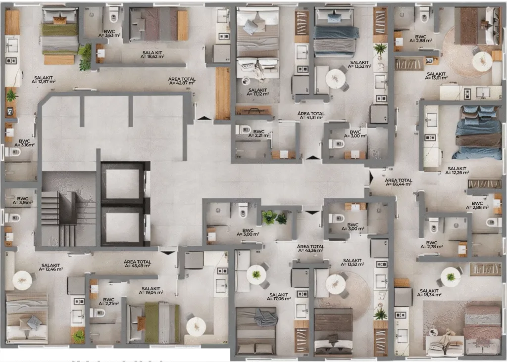 Cidadez Smart Living: Contemporary Studio in Campinas - Florianópolis - Image 17 | Rocks Investments