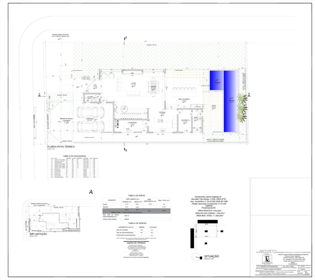 Jardim Ingleses: Luxury House with Private Pool in Florianópolis - Florianópolis - Floor Plan 1 | Rocks Investments