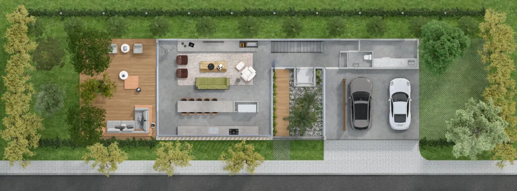 AYA Casas: Ultra-Luxury Brutalist Residence with Private Garden in Balneário Camboriú - Balneário Camboriú - Floor Plan 1 | Rocks Investments