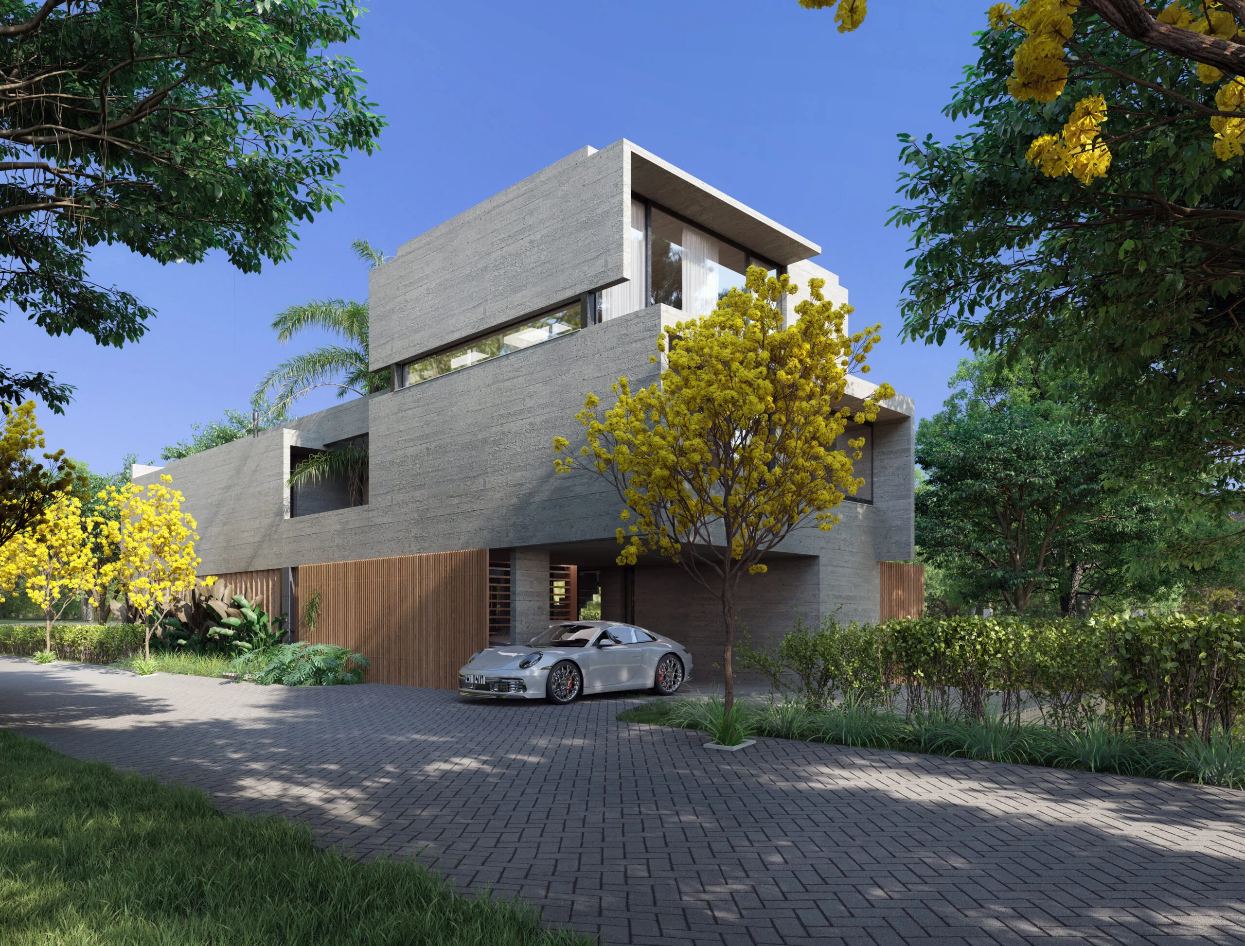 AYA Casas: Ultra-Luxury Brutalist Residence with Private Garden in Praia do Estaleiro