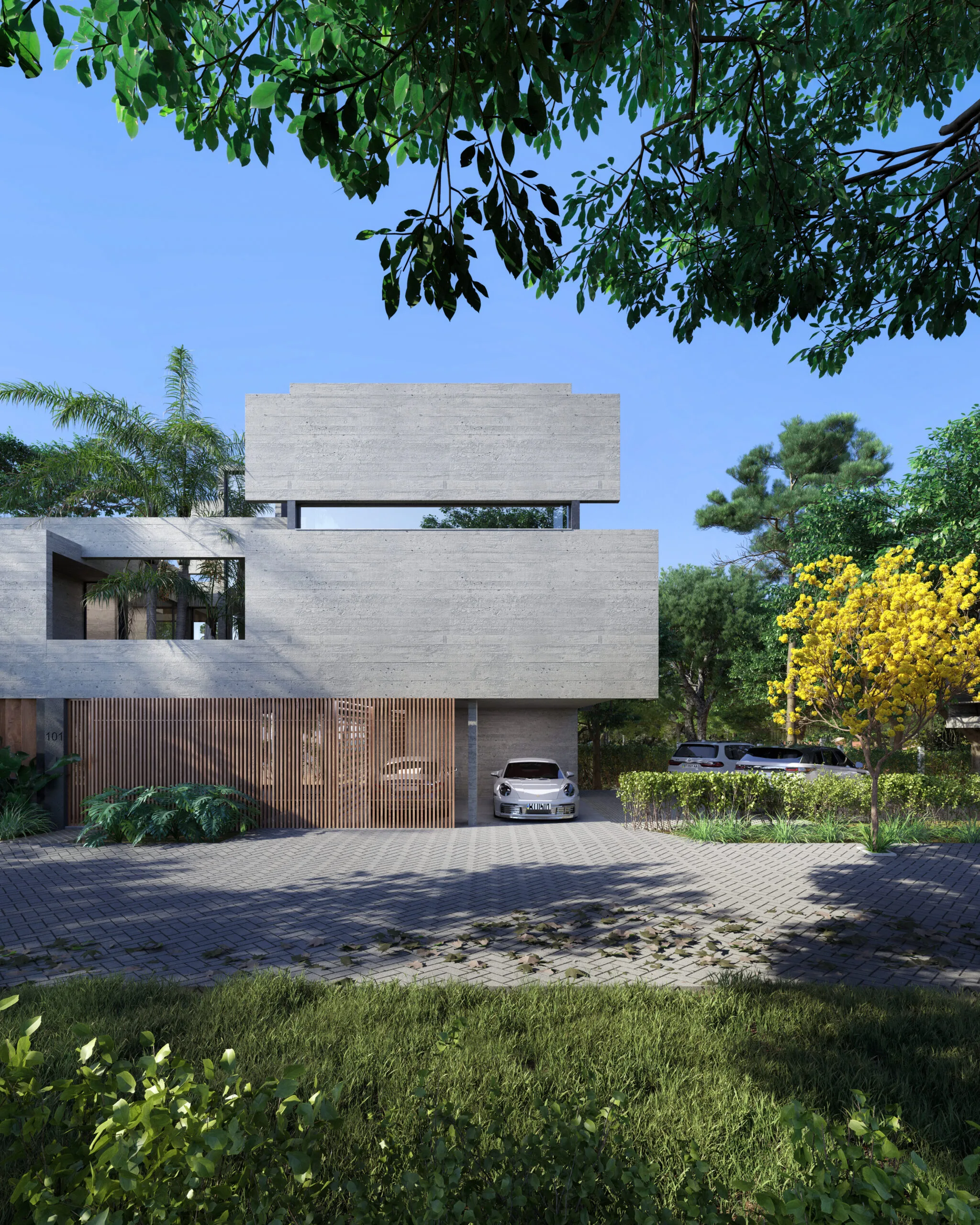 AYA Casas: Ultra-Luxury Brutalist Residence with Private Garden in Praia do Estaleiro