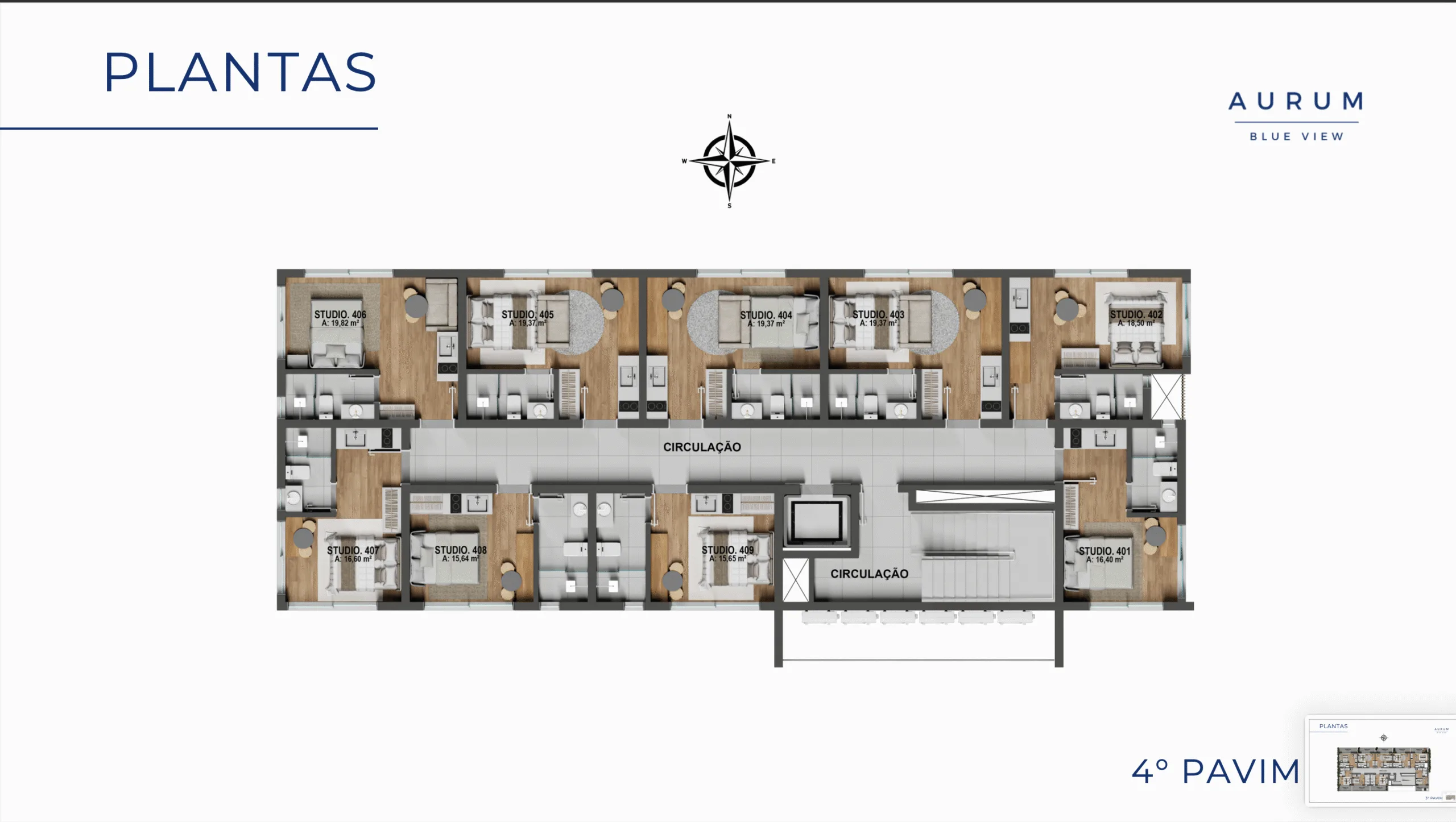 Aurum Blue View: Contemporary Studio in Jurerê