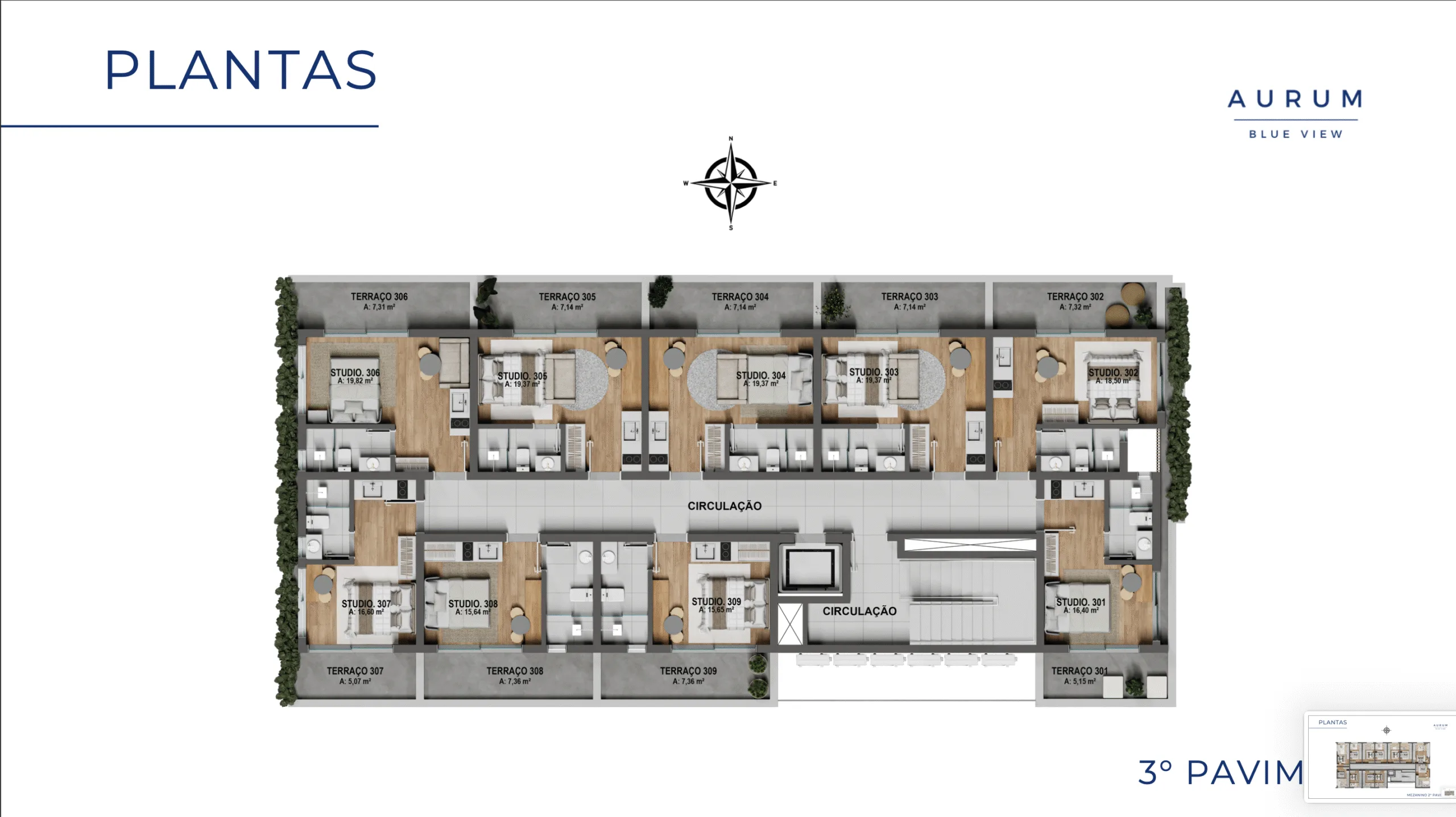 Aurum Blue View: Contemporary Loft with Swimming Pool in Jurerê