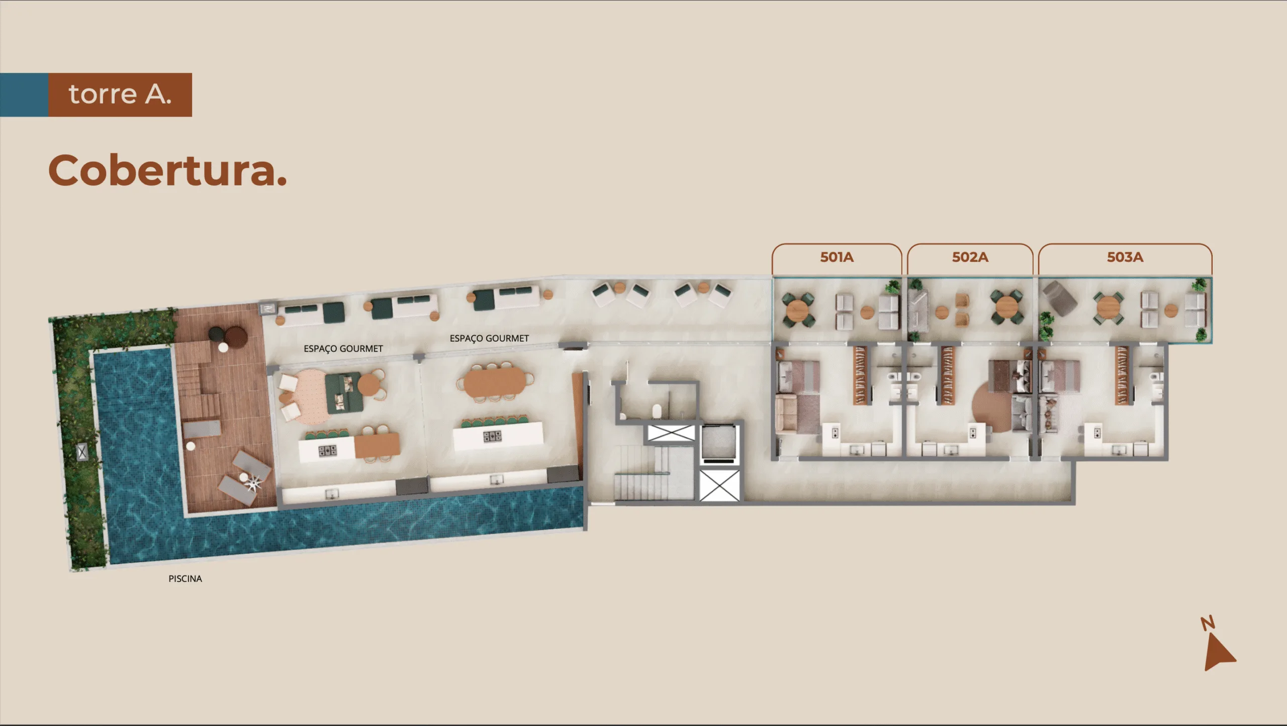 Upside Beach Studios: Contemporary Penthouse in Florianópolis