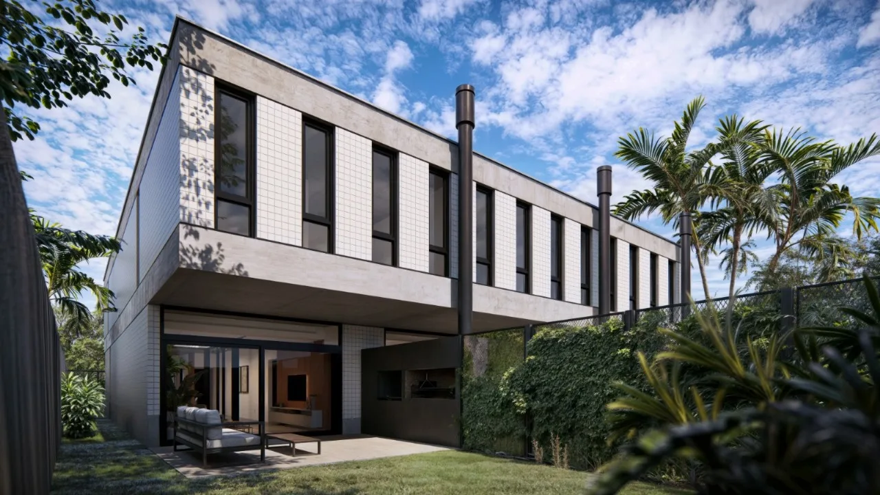Casa Arquitetônica Premium com Jardim Interno em Florianópolis