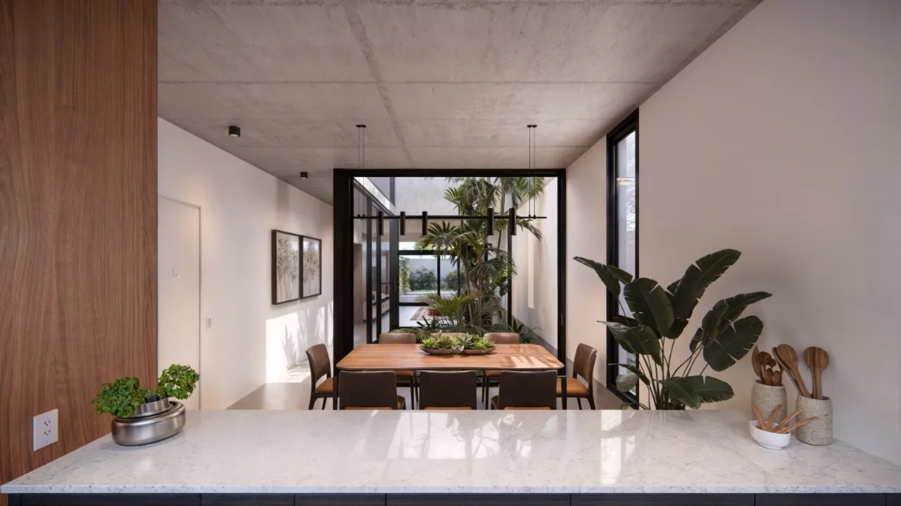 Casa Arquitetônica Premium com Jardim Interno em Florianópolis