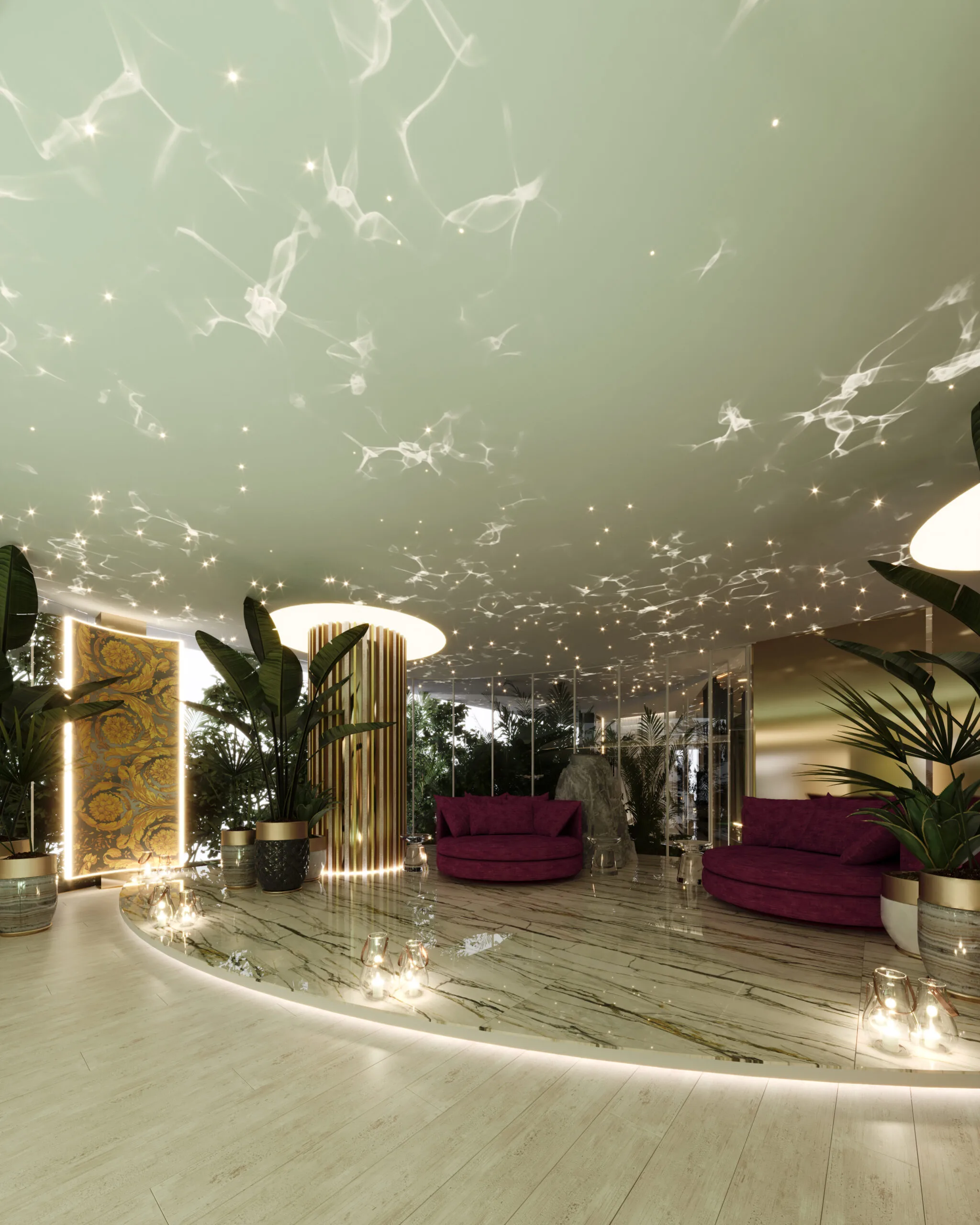 Atmosphere Home Spa: Ultra-Luxury Penthouse with Versace Interiors in Praia Brava