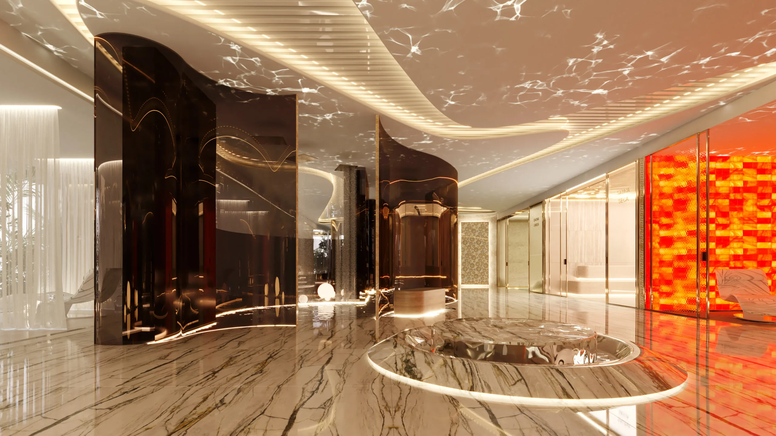 Atmosphere Home Spa: Ultra-Luxury Penthouse with Versace Interiors in Praia Brava