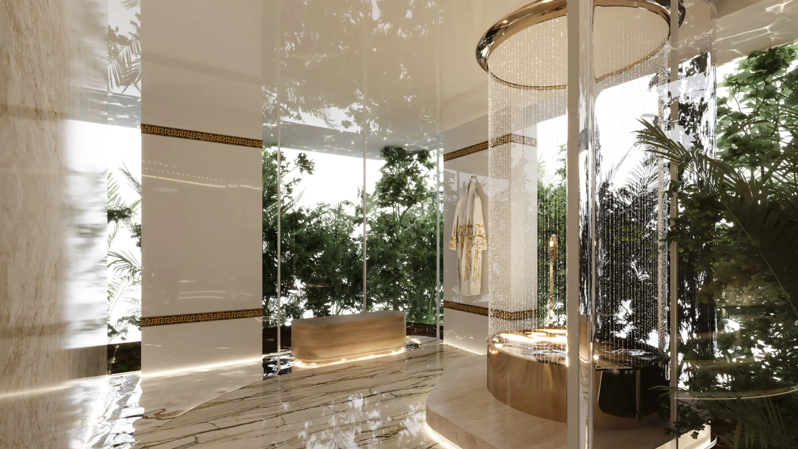 Atmosphere Home Spa: Ultra-Luxury Penthouse with Versace Interiors in Praia Brava