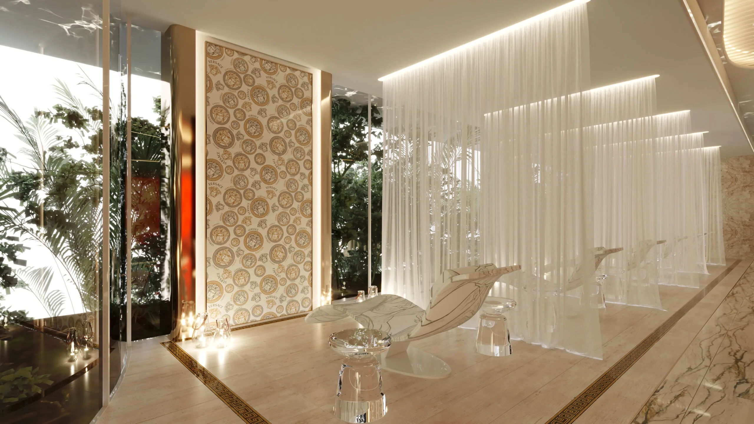 Atmosphere Home Spa: Ultra-Luxury Penthouse with Versace Interiors in Praia Brava