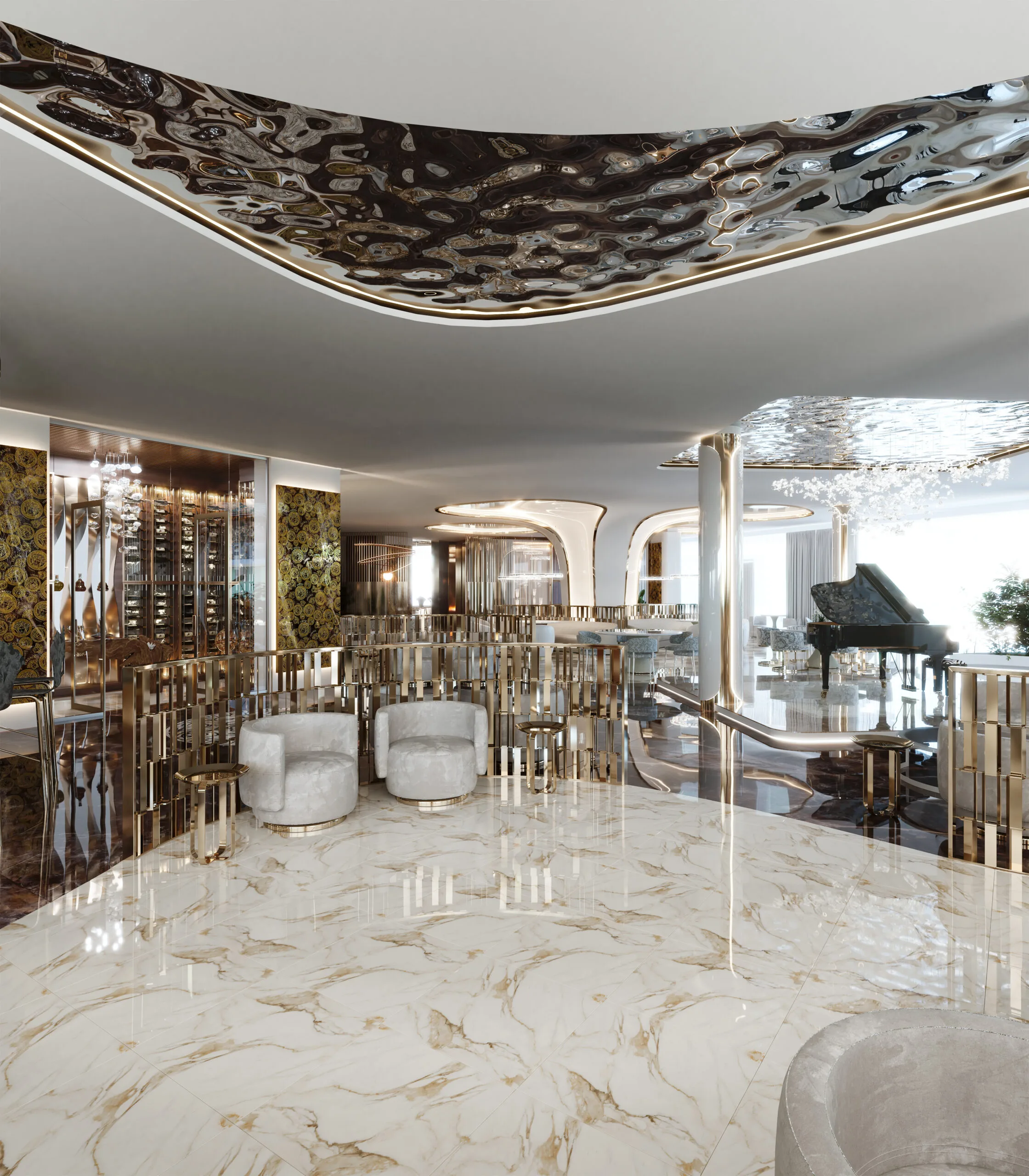 Atmosphere Home Spa: Ultra-Luxury Penthouse with Versace Interiors in Praia Brava