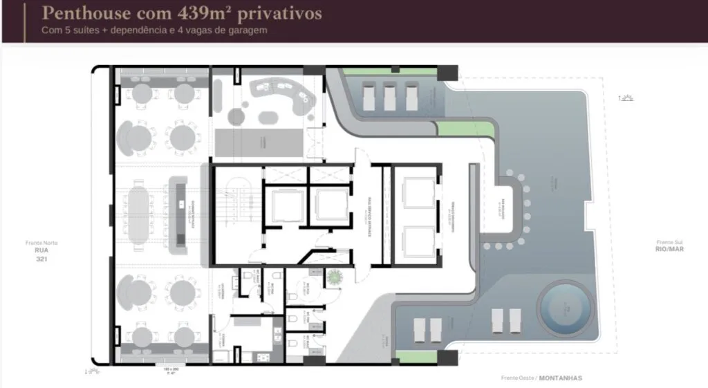 Charles II: Exquisite Waterfront Penthouse with Private Marina in Meia Praia - Penthouse in Itapema - Photo