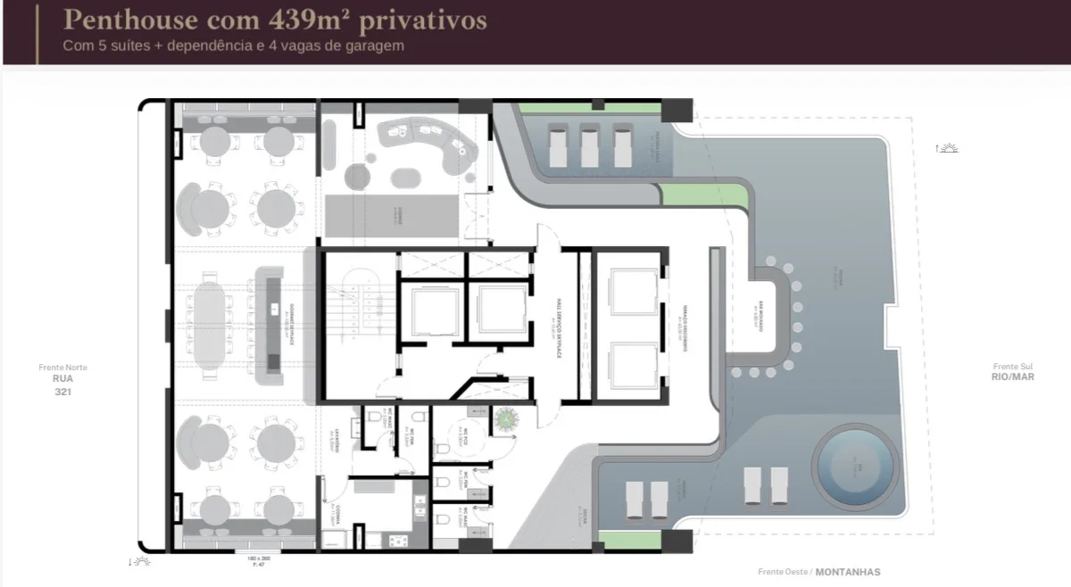 Charles II: Exquisite Waterfront Penthouse with Private Marina in Meia Praia