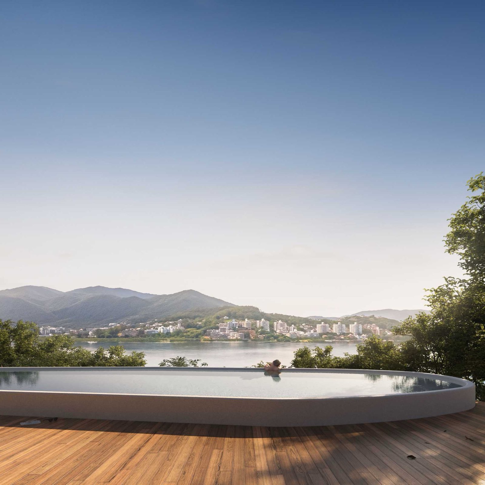 Terraço Cacupé: Exquisite Suspended Mansion with Private Pier in Cacupé