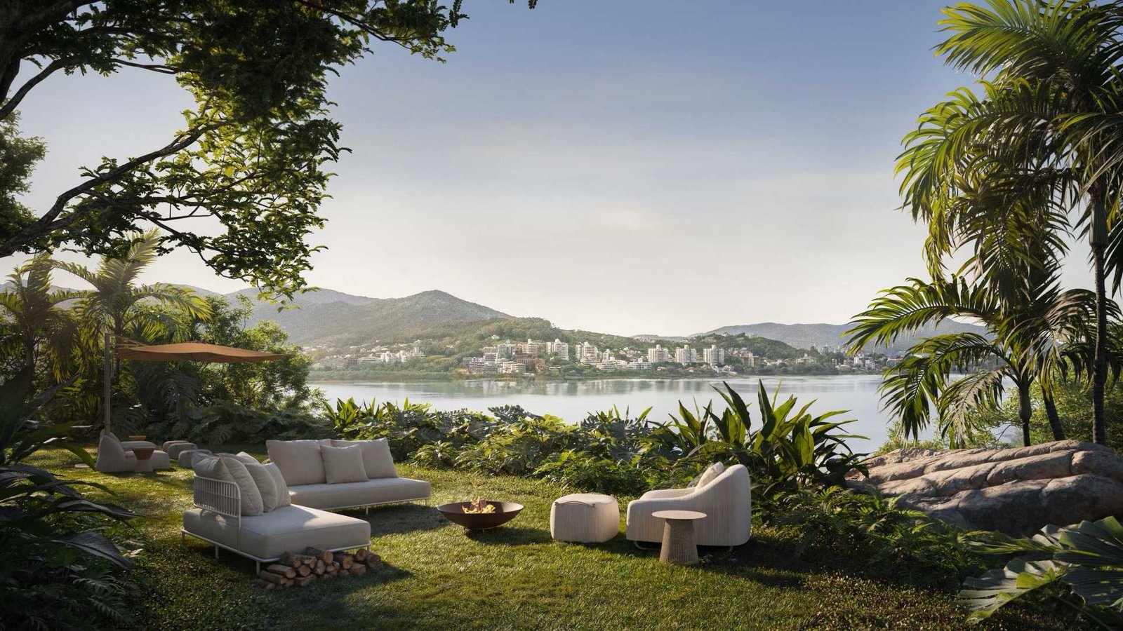 Terraço Cacupé: Exquisite Suspended Mansion with Private Pier in Cacupé