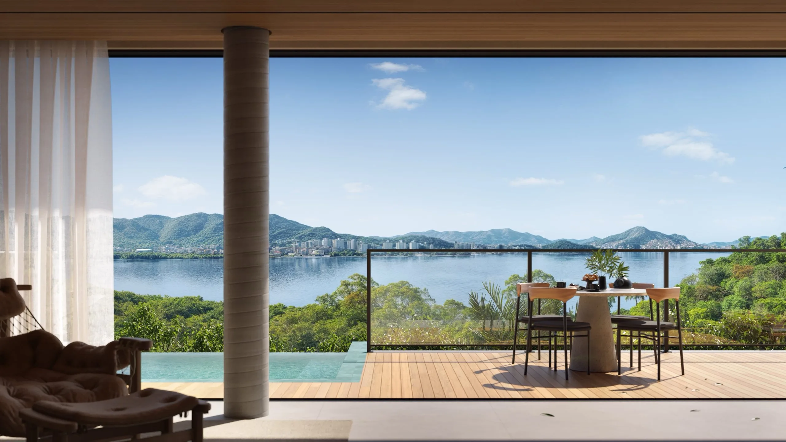 Terraço Cacupé: Exquisite Suspended Mansion with Private Pier in Cacupé