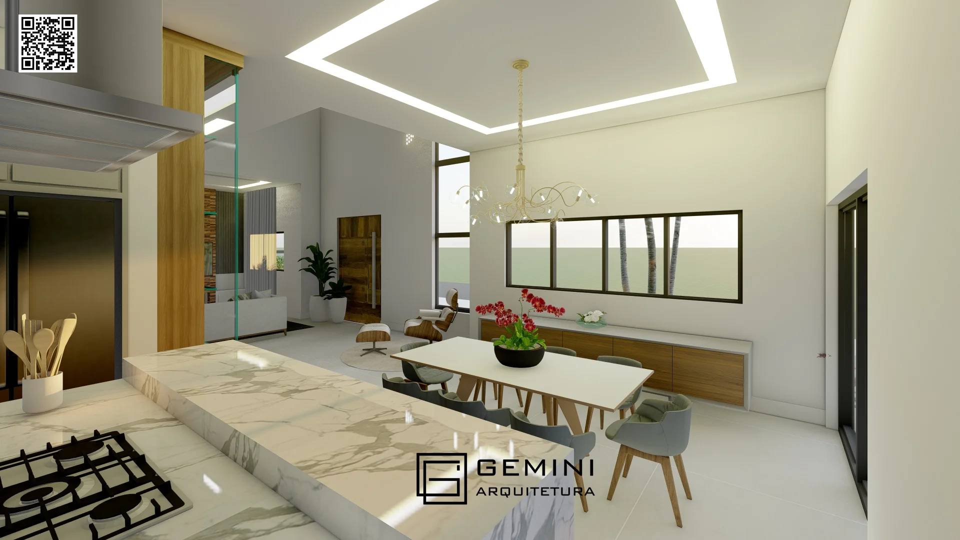 Refined Family Residence with Double-Height Architecture at Ilha do Arvoredo in Rio Vermelho