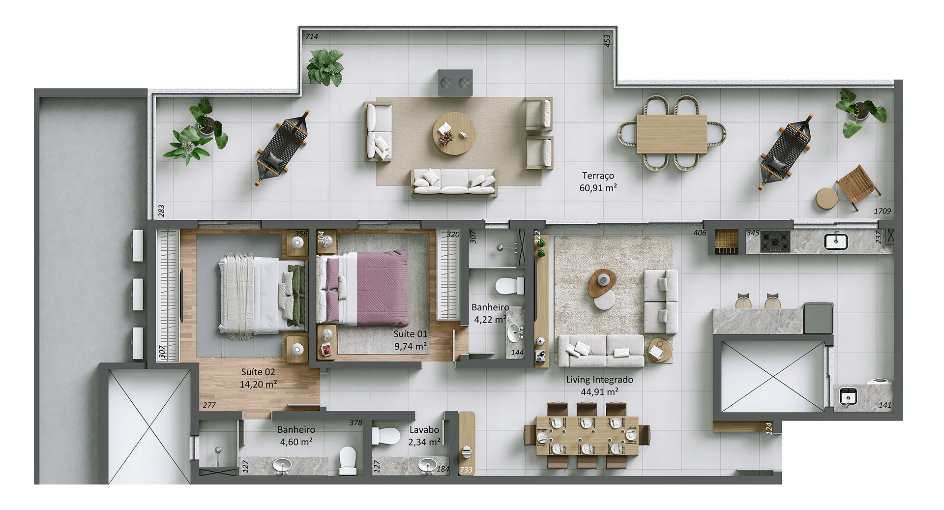 Villa Maggiore: Refined Apartment with Panoramic Vistas in João Paulo