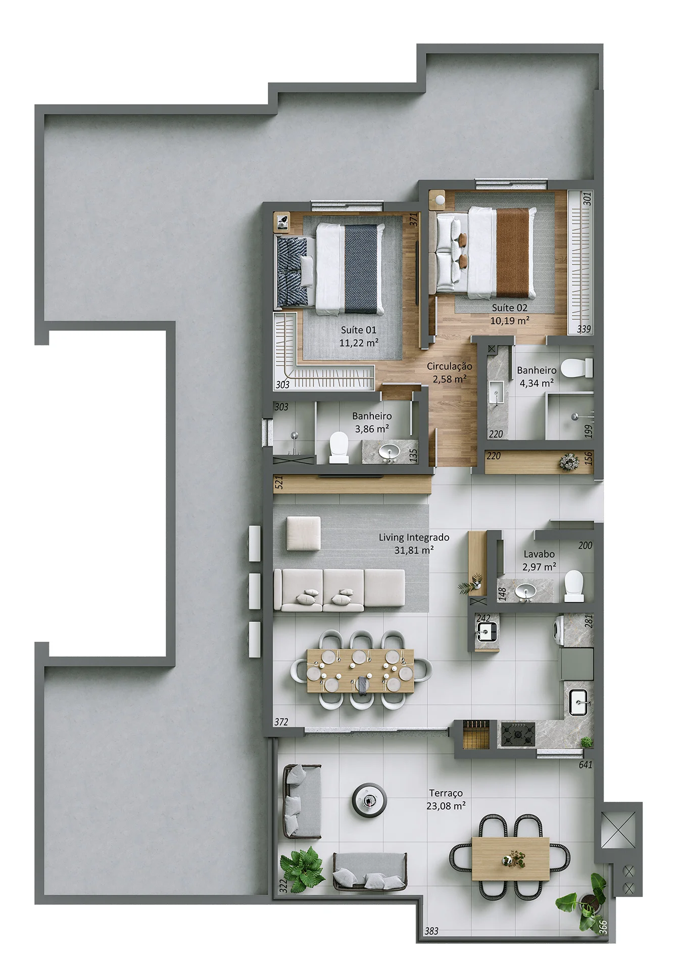 Villa Maggiore: Refined Apartment with Panoramic Vistas in João Paulo