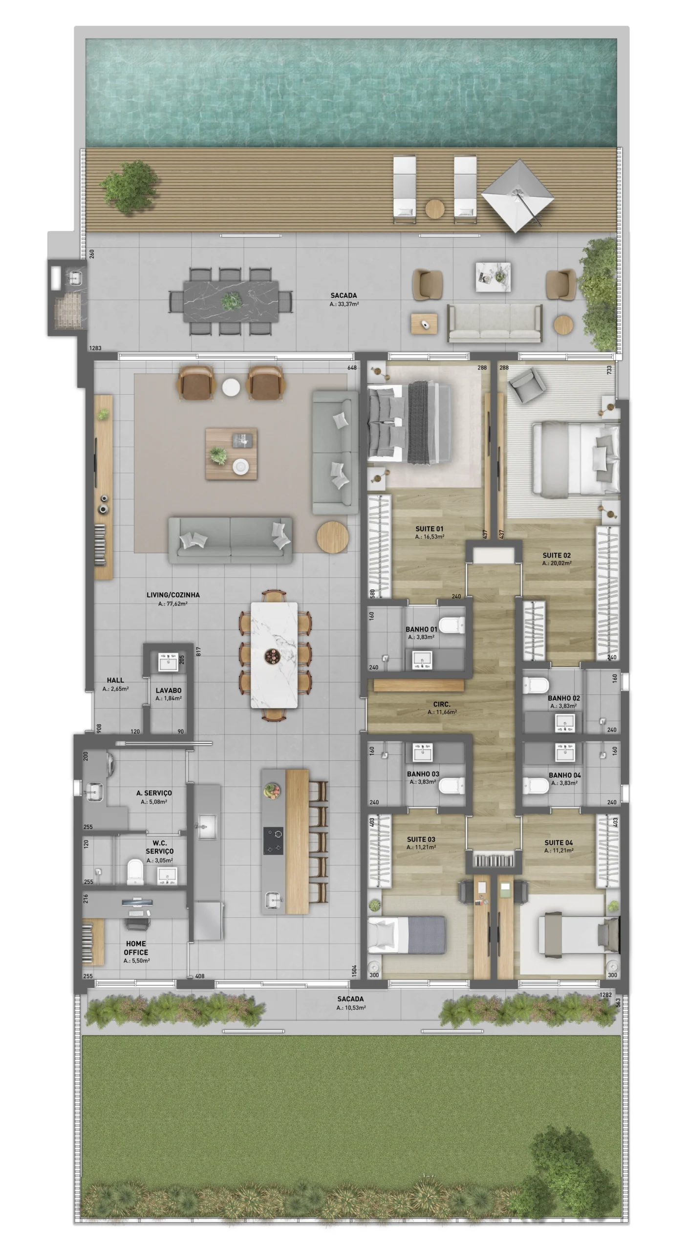 Yrupá Praia Mole: Modernist Waterfront Villa with Private Garden in Lagoa da Conceição